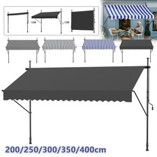 Klemmmarkise 200-400cm Markise Sonnenschutz Fenstermarkise für Balkon Terasse DE