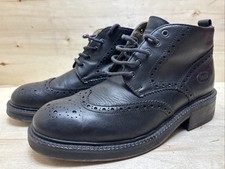 BASE LONDON HERRENSCHUHE BUDAPESTER-BROGUE STIEFELETTEN GR:44 UK:9.5 SCHWARZ