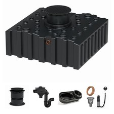 Florantia Flachtank Zisterne 4000 L Komfort III - Regenwassertank Set mit Pumpe