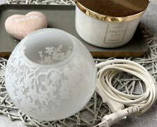 1990er Ikea KNUBBIG 12cm Tischlampe Tischleuchte Kugel Glas weiß