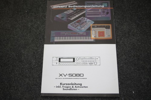 Roland 5080 kurzanleitung - xv-5080,