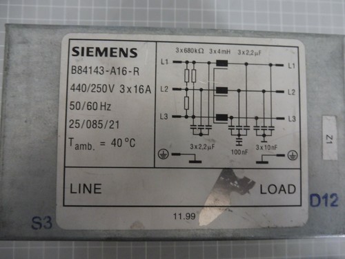 Siemens netzfilter - x,