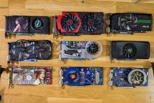 Lot of 9 PCIe VGA Cards