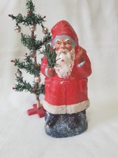 Alter Weihnachtsmann Pappmache Santa Clau antik Nikolaus Candy Container um 1930
