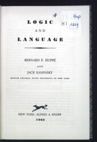 Logic and language - and, language.