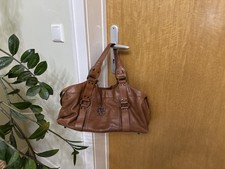 Baccini Leder Hand Tasche  Leder Schultertasche Damentasche Bag Italien Shopper