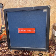 Vintage 70er Jahre Simms Watt 100 4x12 Verstärker Lautsprecherbox *LEER UNBELADEN*