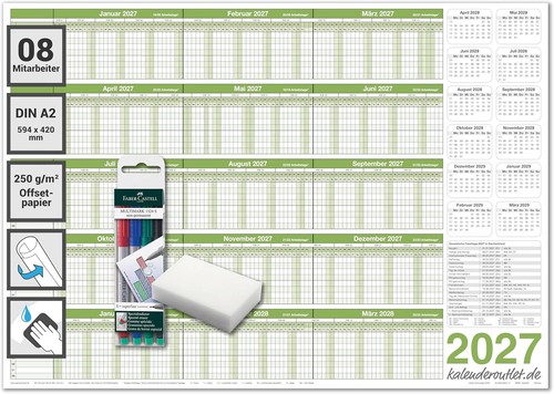 Abwischbarer personalplaner - abwischbarer,