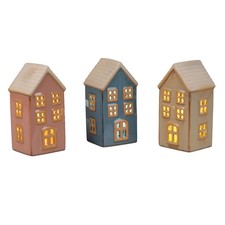 Deko-Haus 13 cm LED-Licht Porzellan Beleuchtung formano 723321 Weihnachtsdeko