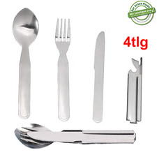 4-teilig BW Bundeswehr Essbesteck leicht Camping Besteck Outdoor Feldbesteck Set