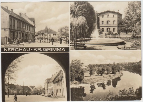 Photo postcard gdr nerchau - photo,