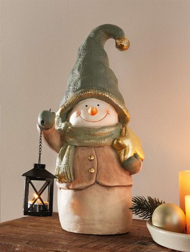 Deko figur schneemann mit - deko,