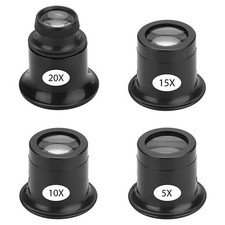 Uhrmacherlupe Set 5x 10x 15x 20x Augenlupe Schmuck Lupe Juwelier Lupenbrille DE