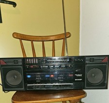 1980s Radio Cassette Player Vintage Boombox Stereo Sharp GF 570