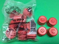 14 Stück Süßmostkappen Größe 2 - für 3/4 und 1 Liter Flaschen