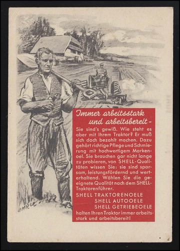 Werbe shell öle bauer - ak, Öle,