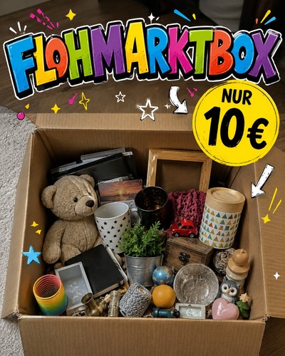 Bunte flohmarktbox - bunte,