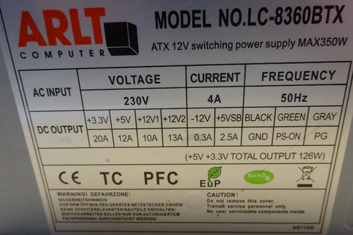 Arlt computer 8360btx atx - arlt, lc-8360btx