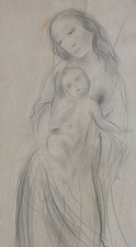 Willi Schmid Vorstudie Maria