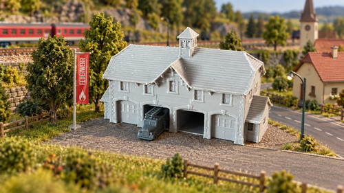 Spur feuerwehrhaus mit - z,