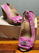 Scholl Damenschuhe - Sandaletten - Wildleder - Pink / Braun - Gr. 40 NEU