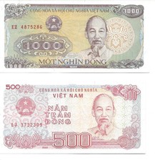 500 + 1000 Dong Vietnam