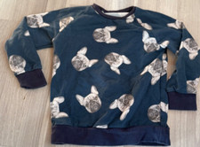 Handmade Mädchen Bulldogge Pullover Gr. 110