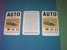 Konvolut Werbekarten für Auto Quartette von 1967 von ASS! TOP!