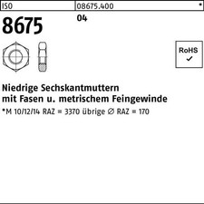 Sechskantmutter ISO 8675 Fasen