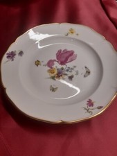 "KPM Berlin" Teller Blumen Schmetterling Floral Gold 1. Wahl D. 21 cm