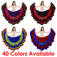 Mix Farbe Satin 22.9m 5 Abgestuft Zigeuner Röcke Bauchtanz Gothic Flamenco Jupe