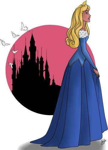 Prinzessin aurora wandbild - aurora,