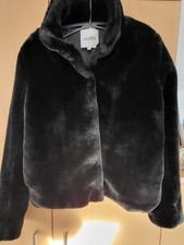 Kunstpelzjacke Damen schwarz