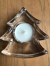 NACHTMANN Teelichthalter "Baum" Kristallglas 1 Teelicht- Top Zustand!