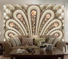 3D Blume Muster Q11226 Tapete Wandgemälde Fototapete Selbstklebend Kay