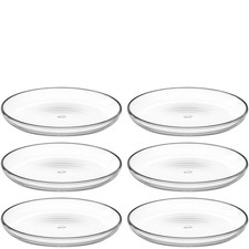 Leonardo Cucina Teller klar 6er-Set Ø 18 cm Glasteller Tellerset Speiseteller