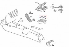 Mercedes-Benz W201 190 Abdeckung Aschenbecher kurze Mittelkonsole A2018130037