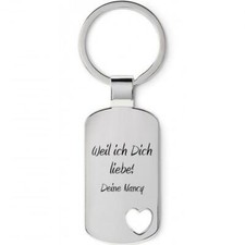 Schlüsselanhänger Herz personalisiert Geschenk Jahrestag Valentinstag Hochzeit