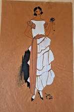 ART DECO orig. Modeentwürfe