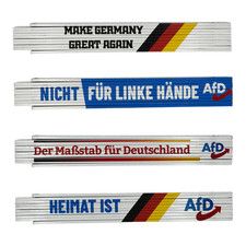 AFD 💙 Zollstock 2 Meter Holz Zollstock Handwerker Maßstab AfD Fanartikel Neu