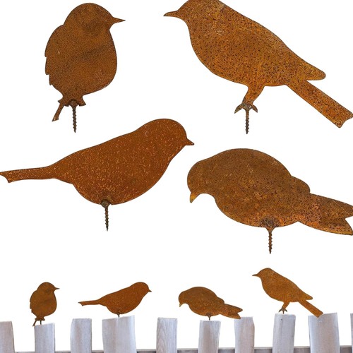Gartendeko vögel rostmetall - gartendeko,