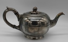 S-1015 Kleine Teekanne Antik, England, Zinn versilbert