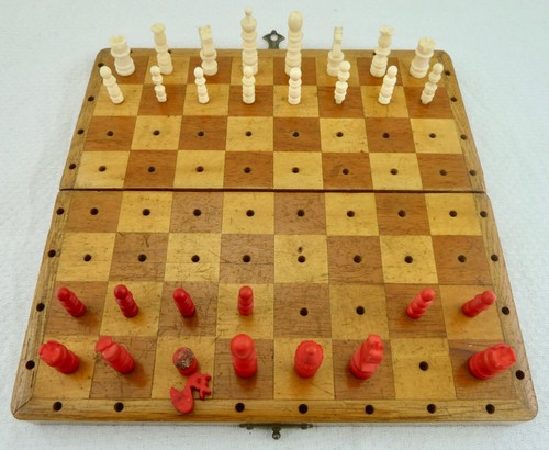 Schachspiel antik 1860 - schachspiel, um