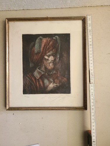 Colorierte radierung von - colorierte, ernst