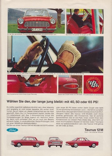Ford taunus 12m - -, reklame