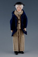 Opa im gestreiften Anzug und