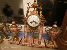 Antike franz.Portaluhr mit Beisteller Pendule Kaminuhr