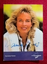Original-Autogramm von Hannelore Fischer, Farbbild-Karte, Postkartengröße