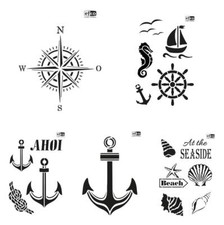 Schablone A4 maritim Anker