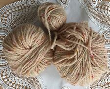  ca.150g Rest Nordmark Wolle Donegal,Irland Tweed meliert beige Strick, Wolle